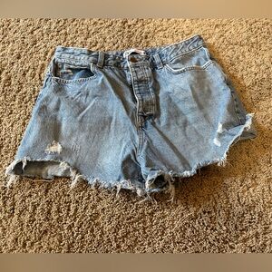 Zara high rise jean shorts